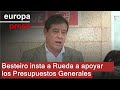 PG&E - Besteiro insta a Rueda a apoyar los PGE y le replica que habrá una "transferencia histórica"