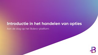 Introductie in het handelen van opties - Demo