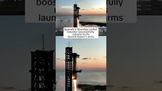 SPACE Space X booster returns to its launch tower&#39;s arms