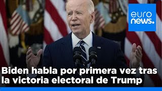 Biden habla por primera vez tras la victoria electoral de Trump: &quot;Rendirse es imperdonable&quot;