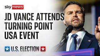 Watch live: JD Vance participates in a Turning Point USA event in North Carolina