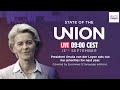 Ursula von der Leyen pronuncia il discorso sullo "Stato dell'Unione" prima delle elezioni europee
