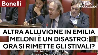 Alluvione, Bonelli vs Meloni: &quot;Ora si rimette gli stivali per promettere soldi che non arriveranno?&quot;