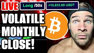 BITCOIN LIVE - HALF MILLION DOLLAR BITCOIN TRADE (Very VERY Important Monthly Close HAPPENS NOW)