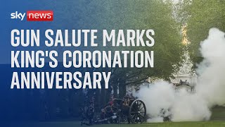 BREAKING: One-year anniversary of King&#39;s coronation marked with 41-gun salute