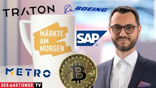 BITCOIN Märkte am Morgen: SAP, Traton, Metro, Boeing, Bitcoin