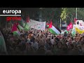 Manifestantes pro Palestina llenan paseo de Gràcia de Barcelona en una de las marchas europeas