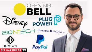 BERKSHIRE HATHAWAY INC. Opening Bell: BioNTech, Plug Power, PayPal, Berkshire Hathaway, Disney, Rivian