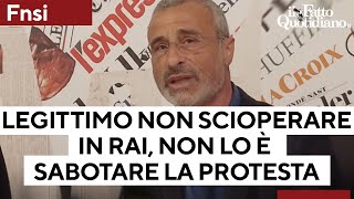 Di Trapani (FNSI): “Legittimo non scioperare in Rai, non lo è sabotare la protesta”