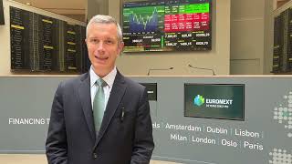 CEO Benoît van den Hoven heet ABM Financial News Belgium welkom op Euronext Brussel
