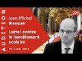 Harcèlement scolaire : J.-M. Blanquer annonce de nouvelles mesures