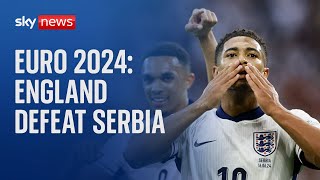 Euro 2024: England fans celebrate as Jude Bellingham goal helps England beat Serbia