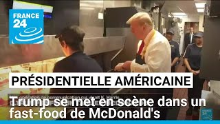 Présidentielle américaine : Donald Trump se met en scène dans un fast-food de McDonald&#39;s