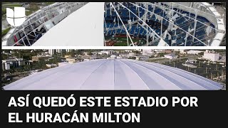 TECHO Antes y después: así quedó el Tropicana Field después que el huracán Milton destrozara su techo