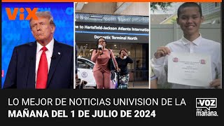 LUNES Lo mejor de Noticias Univision de la mañana | lunes 1 de julio de 2024