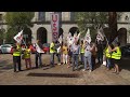 USO y SITCPLA protestan contra el cierre de bases de Ryanair