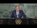 Lavrov blames the West for war in Ukraine and accuses it of Russophobia at UN General Assembly