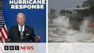 JOE Hurricane Milton: Joe Biden gives update on relief as storm thrashes Florida | BBC News