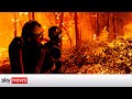Firefighters from across Europe battle wildfire in France