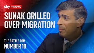 Sunak grilled over &#39;stop the boats&#39; policy and legal migration | The Battle For No 10