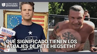 ¿Qué significan los tatuajes de Pete Hegseth, el nominado de Trump para secretario de Defensa?