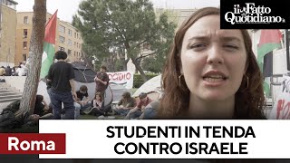 Studenti in tenda a La Sapienza per la Palestina: &quot;Stop agli accordi con gli atenei israeliani&quot;