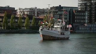 Un navire de l&#39;ONG scandinave &quot;Ship to Gaza&quot; est arrivé au port suédois de Malmö