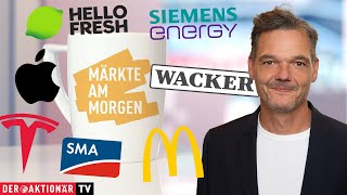 SIEMENS ENERGY AG NA O.N. Märkte am Morgen: McDonald&#39;s, Apple, Tesla, Wacker Chemie, Siemens Energy, HelloFresh, SMA Solar