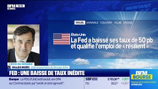 Gilles Moëc sur la Fed: &quot;Je ne m&#39;attendais pas à une baisse de 50 points de base&quot;