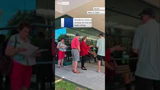 Americans queue in early election voting