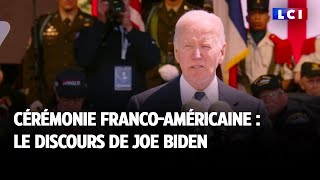 JOE Cérémonie franco-américaine : le discours de Joe Biden