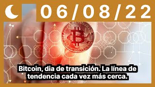 BITCOIN Bitcoin, dia de transición. La línea de tendencia cada vez más cerca.