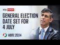 Party battle lines drawn up as general election date set for July 4