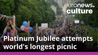 PLATINUM Queen&#39;s Platinum Jubilee attempt at record for longest ever picnic at Windsor Castle