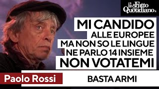 Basta armi, Paolo Rossi all&#39;evento di Santoro: &quot;Mi candido, ma non so le lingue, non votatemi&quot;