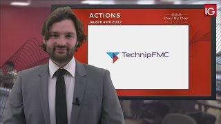 TECHNIP Bourse - Action Technip, sortie par le haut du drapeau - IG 06.04.2017