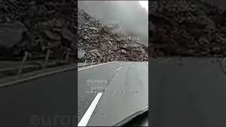 Cortada la AP-66 entre León y Asturias por un grave desprendimiento de rocas