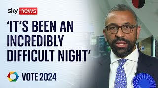 &#39;Privilege&#39; to return as MP but &#39;incredibly difficult night&#39; for Tories - James Cleverly
