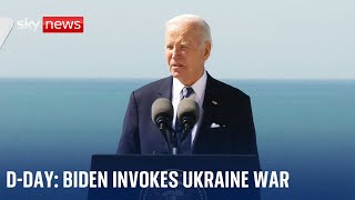 JOE Joe Biden reiterates support for Ukraine at D-Day commemorations | Russia - Ukraine war