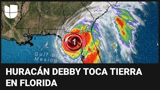 En un minuto: El huracán Debby toca tierra como categoría 1 en la costa noroeste de Florida