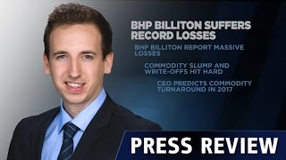 BHP BILLITON ORD 0.50 Les pertes de BHP Billiton