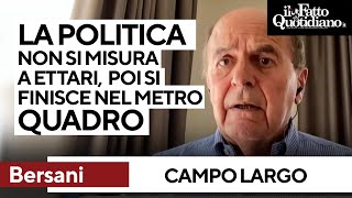 Bersani: &quot;Campo largo? La politica non si misura a ettari, poi si finisce sempre nel metro quadro&quot;