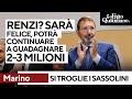 Marino sfotte Renzi: "Sarà felice, così potrà continuare a guadagnare 3 milioni l'anno"