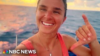FIRST AMERICAN CORP. Cole Brauer sets record as the first American woman to sail nonstop around the world