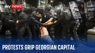 CANNON RESOURCES LIMITED Georgia: Police use water cannon and tear gas against protesters opposing &#39;foreign agent&#39; bill