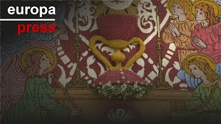 València se engalana para celebrar el Corpus con un tapiz compuesto de 150 kilos de flores