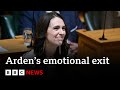 Jacinda Ardern makes final speech in New Zealand parliament - BBC News