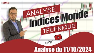 Analyse technique Indices Mondiaux du 11-10-2024 en Vidéo par boursikoter