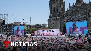 DIA Una real marea humana se da cita en el Zócalo de la capital de México a 15 día de las elecciones