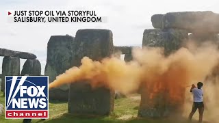 Climate activists arrested for defacing Stonehenge